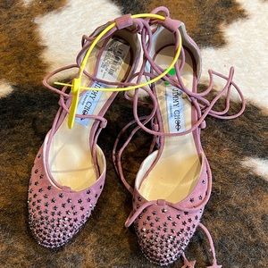 Jimmy Choo pink shoes with stars